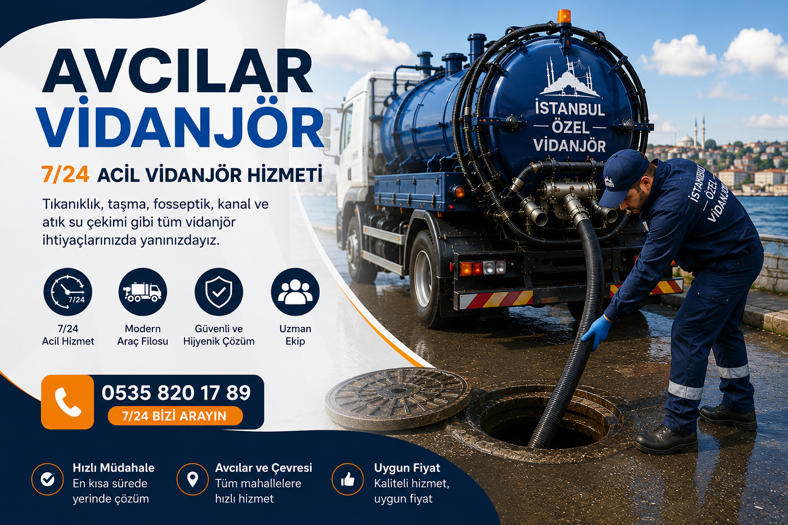 Avcılar Vidanjör | 7/24 Acil Vidanjör Hizmeti