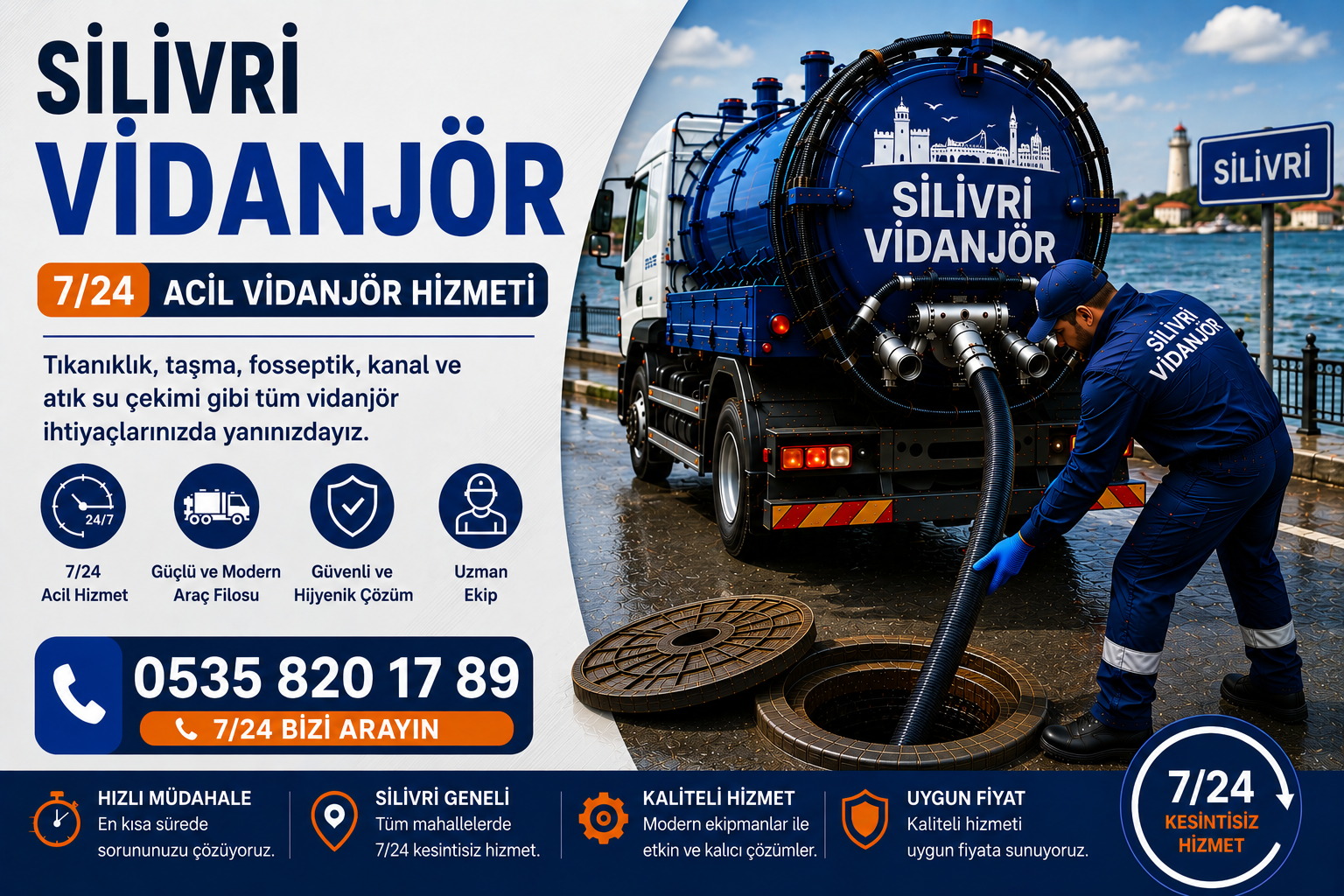 Silivri Vidanjör | 7/24 Acil Vidanjör Hizmeti